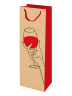 Пакет подар. из крафт-бумаги 12x36x8,5см (craft bottle) Бокальчик красного,130г (соб.разр)