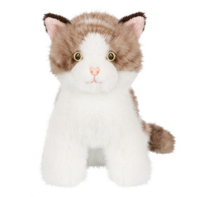 Кот серо-белый, 23 см, в/п 23*11*17 см