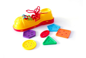 Развивающий набор "Желтый ботинок с пуговками" КНОПА