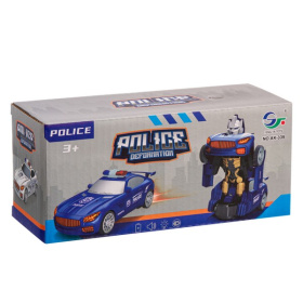 Машинка "Полиция" на батарейках, трансформируется в робота
