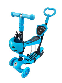 Самокат трехколесный Slider с ручкой управления, колеса светящиеся