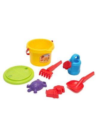 Песочный набор "Солнышко" (7 элементов), в сетке 18*16,5*28 см