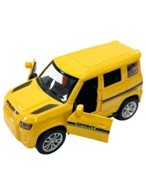 Машинка инерционная 14,5*6,5*6 см, желтый, свет, звук, 3 двери открываются, в/п Машинка инерционная 14,5*6,5*6 см, желтый, свет, звук, 3 двери открываются, в/п
