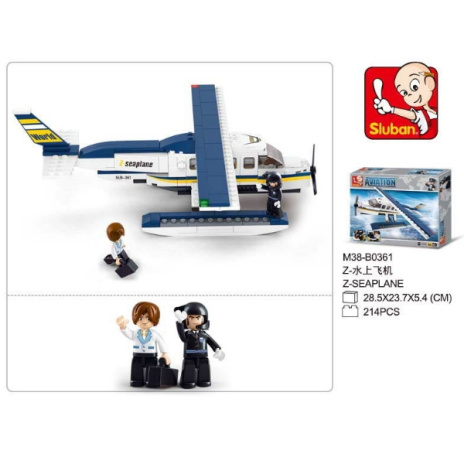 Конструктор "Гидросамолет", 214 деталей, 2 фигурки