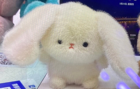 Зайчик длинноухий белый, 16 см