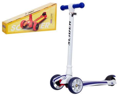 Самокат четырехколесный со светящимися колесами Самокат четырехколесный со светящимися колесами