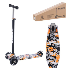 Самокат четырехколесный Slider, колеса светящиеся (диаметр 118/76 мм)