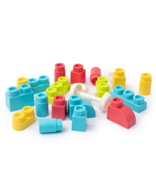 Конструктор мягкий "Мини сквиши" 40 шт, в  банке