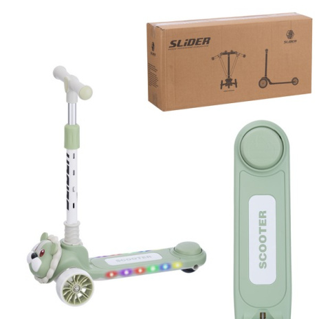 Самокат трехколесный Slider, колеса светящиеся Самокат трехколесный Slider, колеса светящиеся