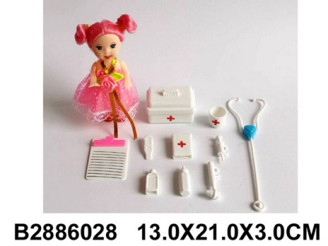 Набор "Доктор" мини-куколка 7,5 см, с аксессуарами Набор "Доктор" мини-куколка 7,5 см, с аксессуарами