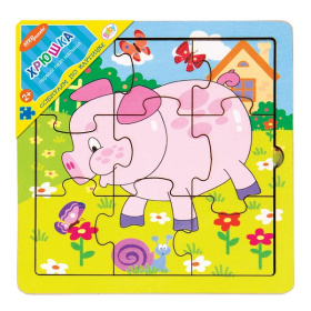 Игра из дерева "Хрюшка" (собираем по картинке) (Baby Step)