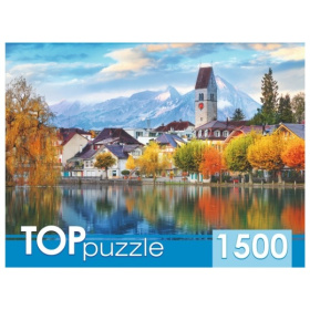 TOPpuzzle. Пазлы 1500 элементов. ГОРОД В ГОРАХ