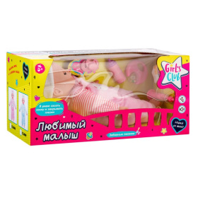 Пупс 45 см "Girl's Club" с аксессуарами, мимический, имитация дыхания, русская озвучка