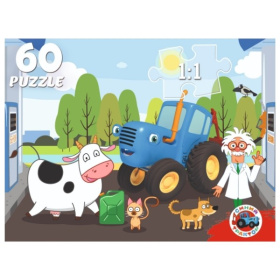 Пазлы 60 элементов. Лицензия/ СИНИЙ ТРАКТОР