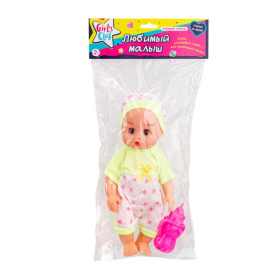 Пупс 25 см Girl's Club "Любимый малыш" с аксессуарами, пьет и писает