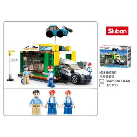 Конструктор "Автомойка", 323 детали, 3 фигурки
