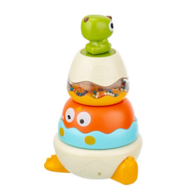 Пирамидка развивающая "Динозаврик", размер 12*12*22 см