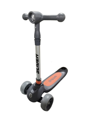 Самокат трехколесный Slider, светящиеся колёса и платформа, руль складной с фонариком