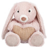 Заяц нежно-розовый с сердцем, 25 см