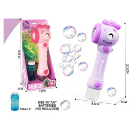 Генератор мыльных пузырей "Единорожка", жидкость 100 мл, размер: 8,5*8*27,5 см