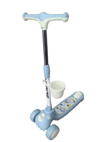 Самокат трехколесный Slider, колеса светящиеся, руль складной