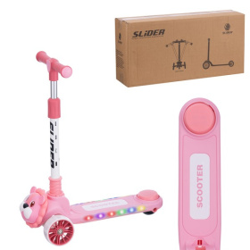 Самокат трехколесный Slider, колеса светящиеся