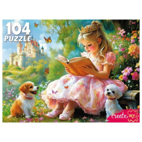 Пазлы 104 элемента "Принцесса с книгой в саду"