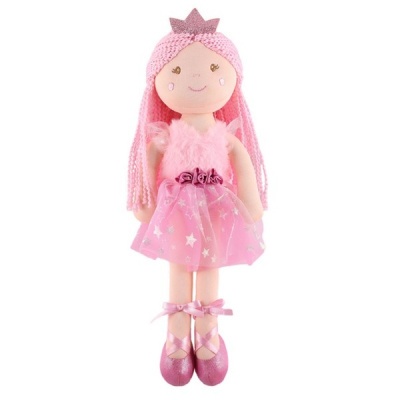 Мягкая игрушка Maxitoys,  Кукла Принцесса Мэгги в Розовом Платье, 38 см