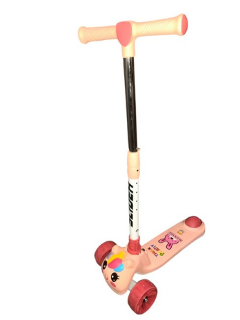 Самокат трехколесный Slider, колёса светящиеся, руль складной