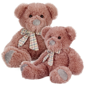 Мишка розовый с бантиком, 27 см Мишка розовый с бантиком, 27 см