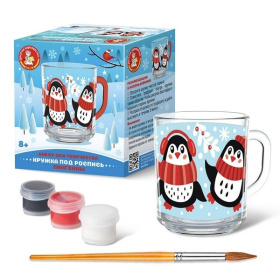 Набор для творчества. Кружка под роспись "Пингвины"