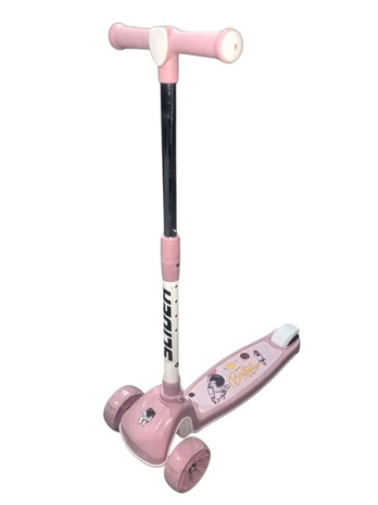 Самокат трехколесный Slider, колеса светящиеся, руль складной