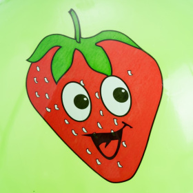 Мяч гимнастический с рожками, 55см, "Фрукты" микс цвета