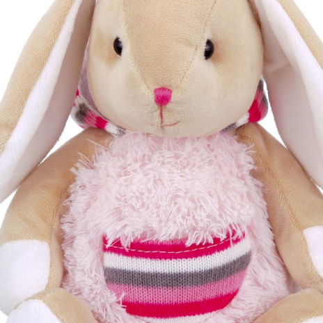 Мягкая Игрушка RELANA, Зайка в меховом розовом худи с карманом, 19 см Мягкая Игрушка RELANA, Зайка в меховом розовом худи с карманом, 19 см