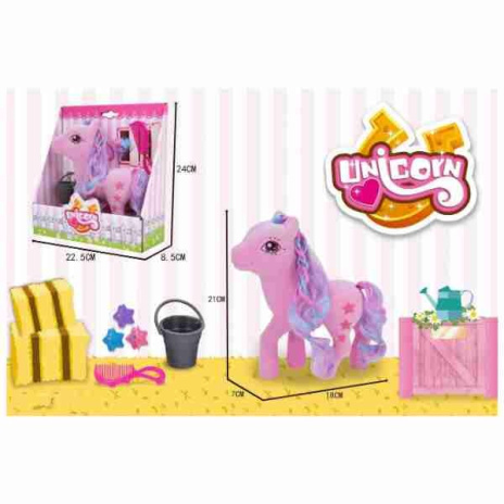 Единорог с аксессуарами, размер: 22*7*18 см Единорог с аксессуарами, размер: 22*7*18 см