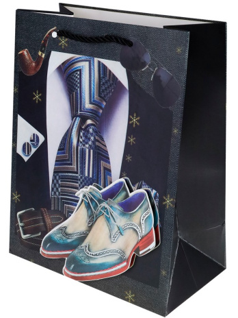 Dream cards Пакет подар.с мат. лам.и 3Dэлем.,(12 шт в наборе) 18х23х10см(М),Модный набор