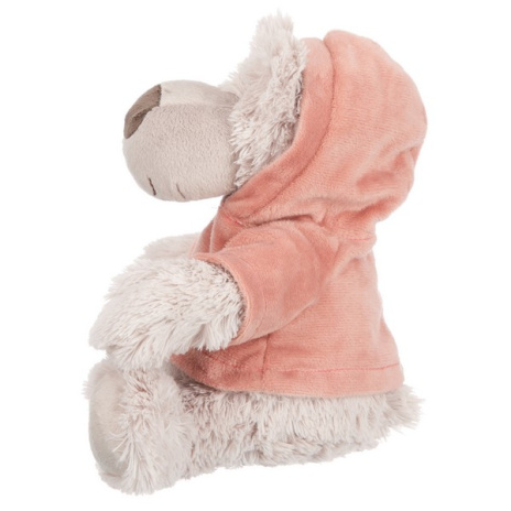 Мишка бежевый в свитере, 19 см