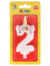 Свеча для торта Единорог с цветочным венком. , цифра 2