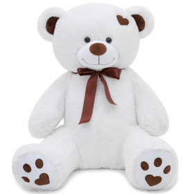 Игрушка мягкая "Медведь Тони", цвет: белый, 80 см