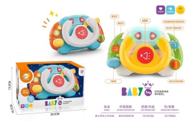 Развивающий игровой центр "Руль", световые и звуковые эффекты, 2 цвета в ассортименте