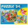 Макси-пазлы 2 в 1. МИР ДИНОЗАВРОВ  №50 (15 и 24 эл.)