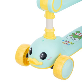 Самокат трехколесный Slider, колеса светящиеся, руль складной