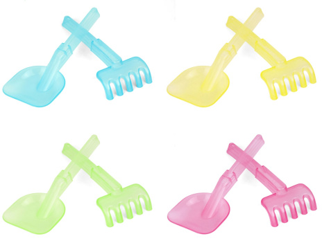 Совок/грабли "Прозрачные" 20 см. цвета в ассортименте