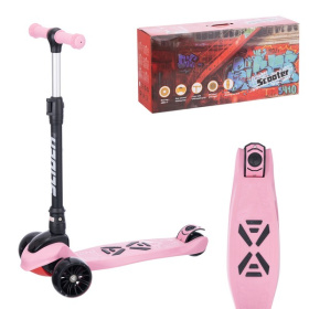 Самокат трехколесный Slider, колеса светящиеся, руль складной