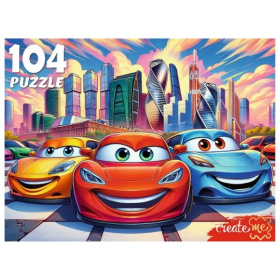 Пазлы 104 элемента. ГОРОДСКИЕ МАШИНКИ