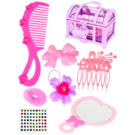 Игровой набор "Сундучок с украшениями" (10*7,5*7,5) (7предметов, 9шт. в шоубоксе)