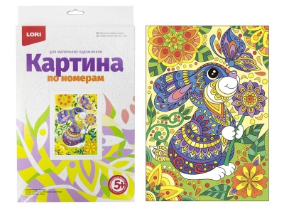 Картина по номерам для малышей "Зайчик"