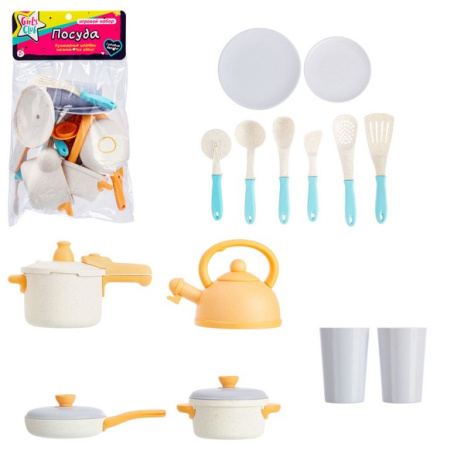 Набор Girl's Club "Посуда", 14 предметов, органические материалы