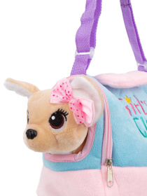 Собачка "Girl's Club" мягконабивная в сумочке-переноске