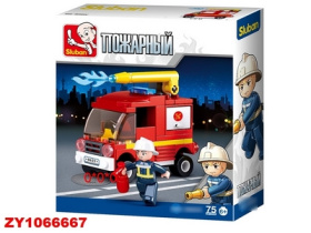 Конструктор "Пожарная машина" 75 деталей
